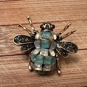 Gemstone Bee Brooch